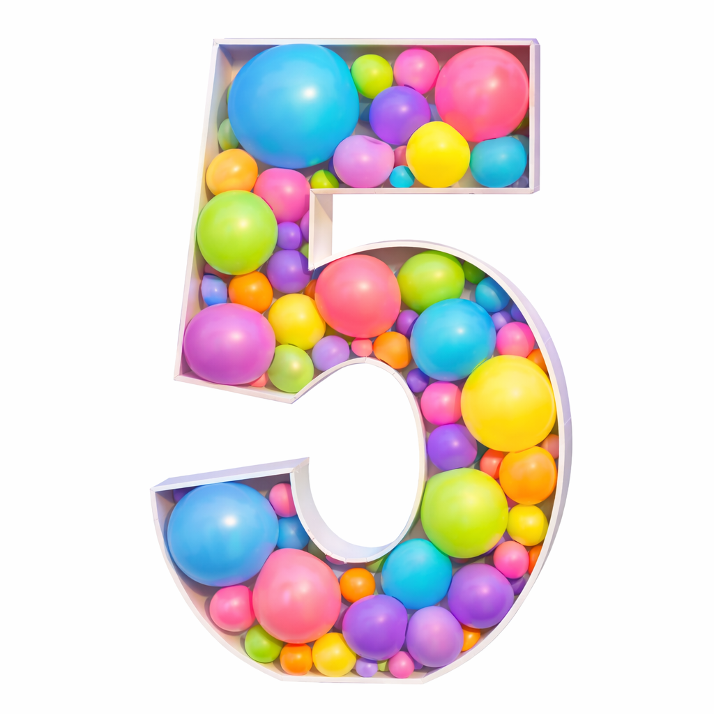 37 in | Mosaic Balloon Frame Number 0-9 | Balloons Not Included