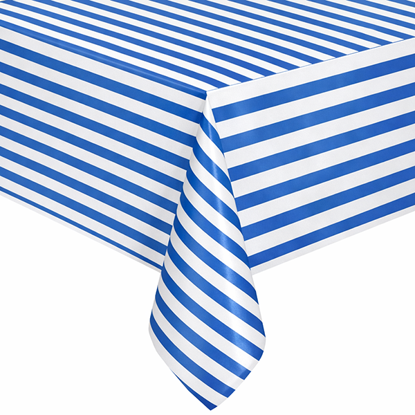 Blue and White Stripped Table Cover